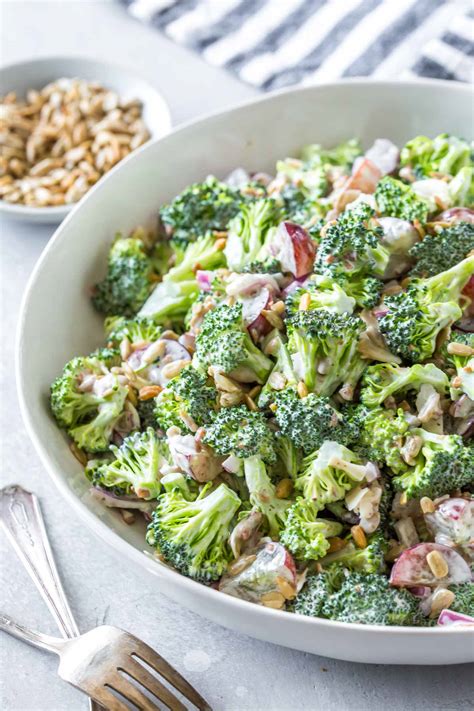 Broccoli Salad With Grapes And Cheese Broccoli Walls