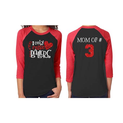Specializing in baseball mom bracelets, necklaces, decals and shirts. Glitter I Only Raise Ballers Baseball Shirt | Customized 3 ...