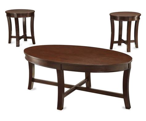 Espresso Wood 3 Piece Occasional Table Set Big Lots Occasional