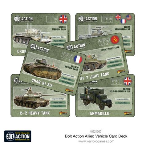 Bolt Action Vehicle Cards Play Cards Bolt Action Warlord Games