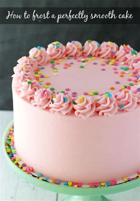 How To Frost A Smooth Cake With Buttercream Life Love And Sugar
