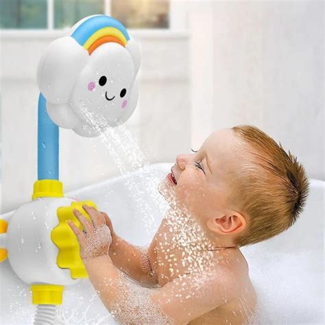 Baby Bath Toy Lovely Cloudy Bathtub Shower Toy Water Spray Head Game For Babes Orbisify