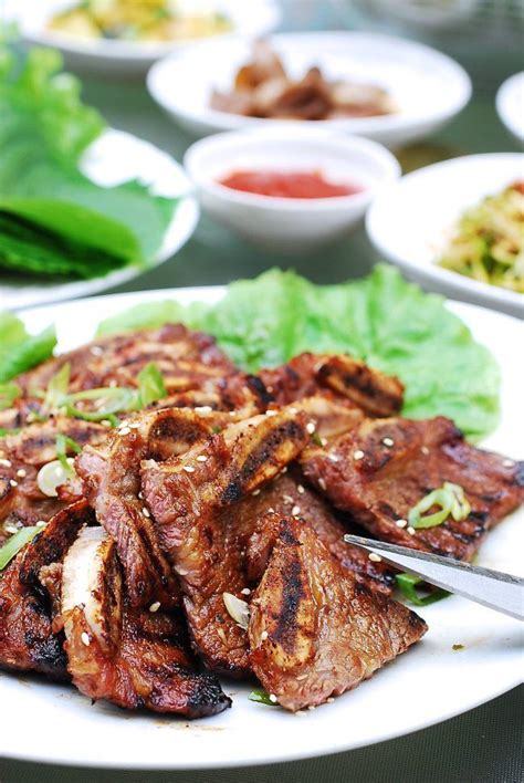 My favorite side dish was the scallion beansprout and kimchi. LA Galbi (Korean BBQ Short Ribs) | Recipe | Korean side ...
