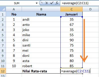 Bagaimana Cara Menghitung Nilai Rata Rata Pakai Excel Warga Co Id