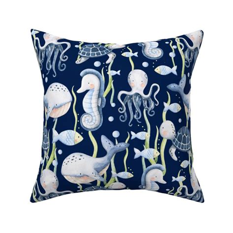 Large Scale Under The Sea Watercolor Fabric Spoonflower