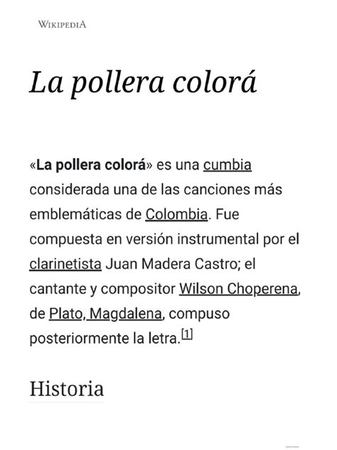 la pollera colorá wikipedia la enciclopedia libre pdf pdf