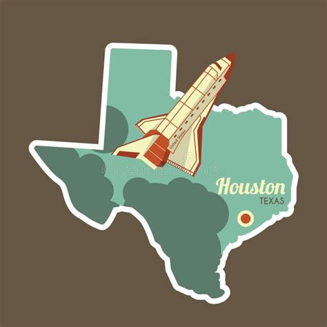 Map Of Texas State Vector Illustration Decorative Design Stock Vector
