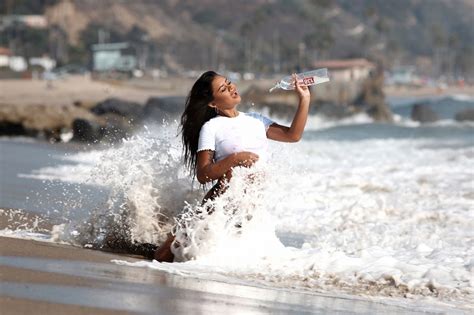 Maria Gomez Photoshoot For Water At A Beach In Malibu