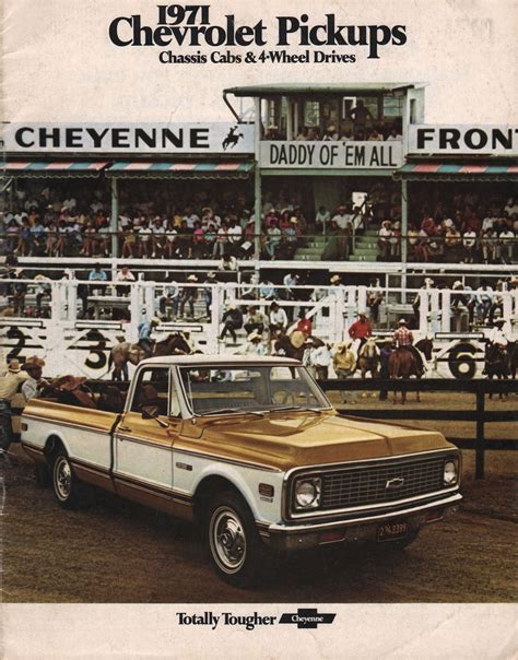 Gm 1971 Pickup Chevy Truck Sales Brochure