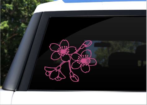 cherry blossom car decal car sticker laptop decal laptop etsy