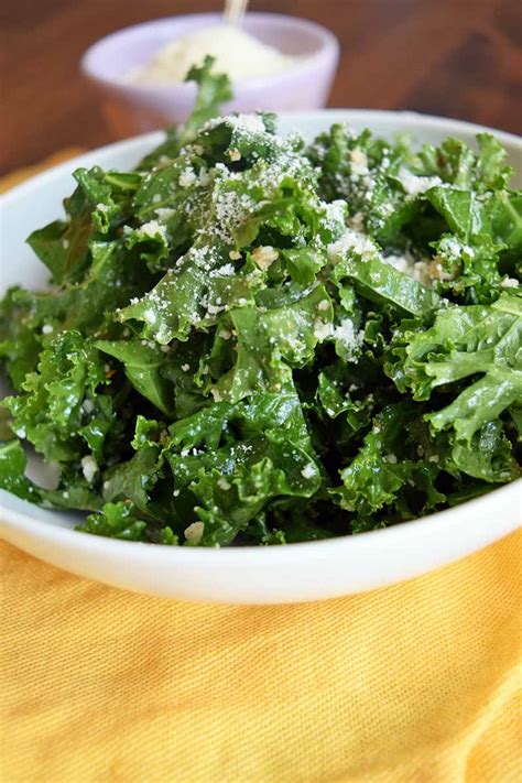 Simple Kale Salad With Garlic Lemon And Pecorino Foodal