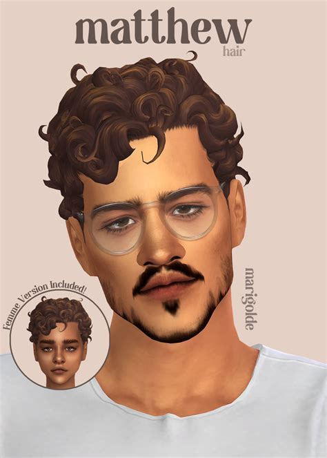 Matthew Hair Patreon Sims 4 Curly Hair Sims Sims Hair