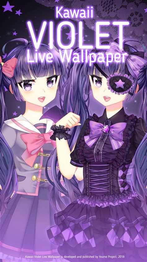 Kawaii Anime Purple Wallpapers Wallpaper Cave