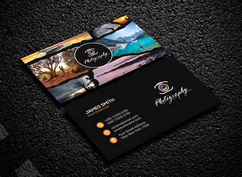 Photography Business Cards Photographer Camera Black White