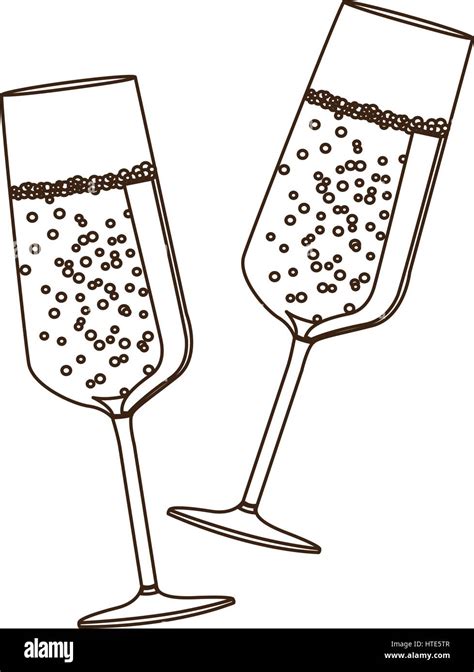 Sketch Silhouette Couple Toast Champagne Glasses Stock Vector Image And Art Alamy