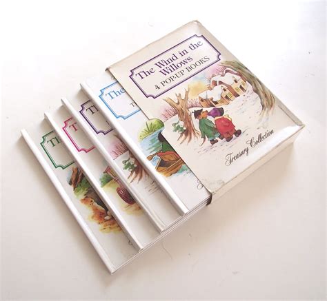 Wind in the Willows Pop-Up Book Set, 4 Vintage Books from 1988 (L1) by