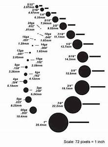 Ear Gauge Size Chart Know Your Stuff I 39 M An 8 Right Now But My Goal Is