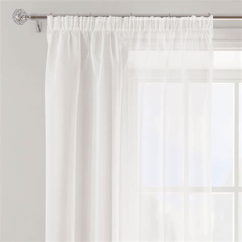 Crafted With A Plain Textured Finish This Sheer White Voile Panel Is