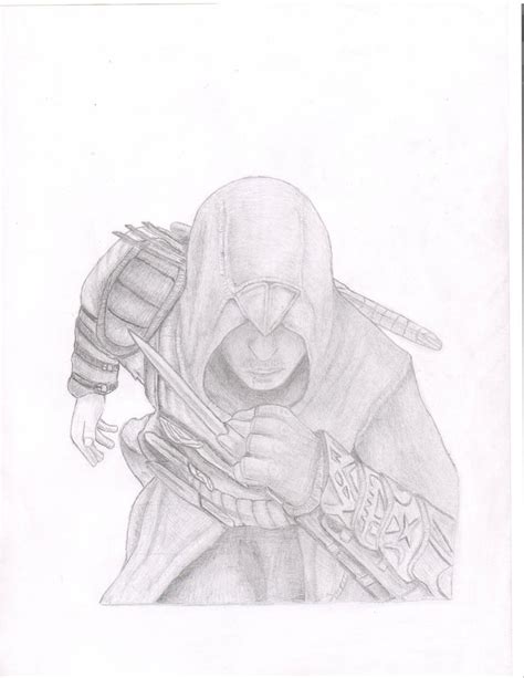 Altair Assassins Creed Pencil Drawing By Ied3vil On Deviantart