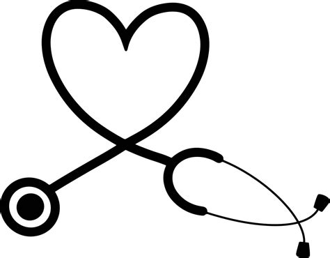 Heart Shaped Stethoscope Svg