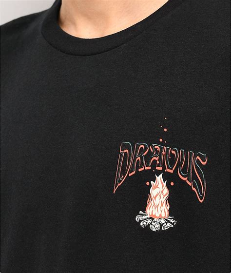 Dravus Camping Trippin Black T Shirt Cool Shirt Designs Creative T Shirt Design Trippy Shirts
