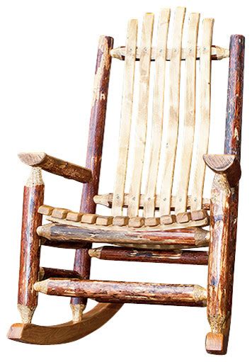 Most rustic rocking chairs are made of red cedar logs or branches. Montana Woodworks Adult Log Rocking Chair in Glacier ...
