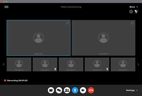 Videocall Interface Video Conference Call Screen 23486964 Vector Art