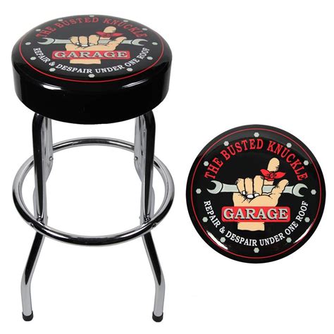 Excelvan tas1403 mechanics creeper seat auto u rolling seat stool chair garage repair stool (capacity up to 220lbs) | car. Busted Knuckle Garage Stool-004753R01 - The Home Depot