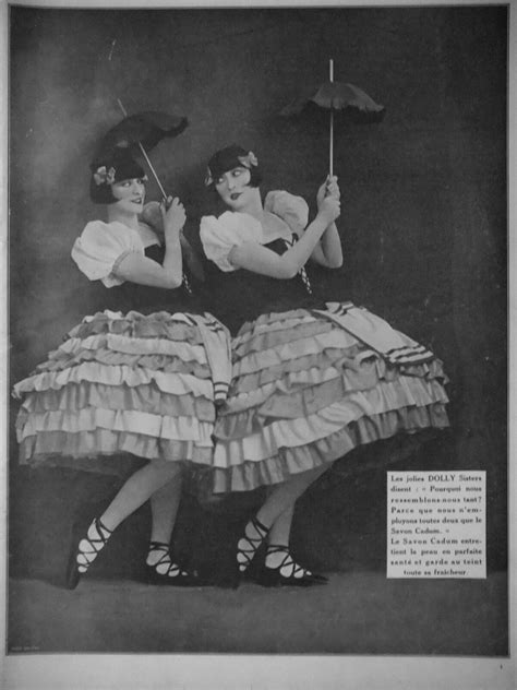 1927 Cadum Soap Press Advertisement With The Pretty Dolly Sisters Umbrellas Ebay