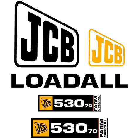Jcb 530 70 Farm Special Loadall Telehandler Decal Set Sticker Kit
