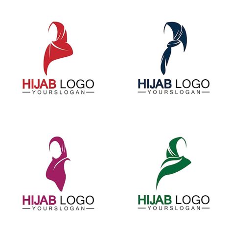 Premium Vector Hijab Logo Design Vector Template