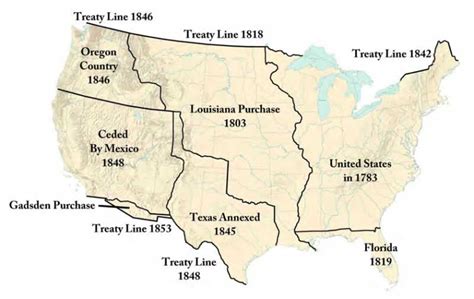 Figure 1 1 Map Of The United States Showing Acquired Territories