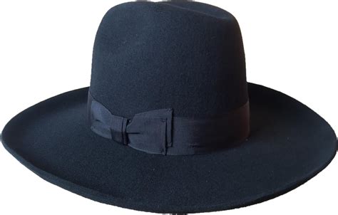 Black Israel Jewish Hat Wool Hasidic Jew Fedora Cap Wide Brim For Men