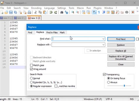 Notepad Tips Find And Replace And Text Manipulation Examples