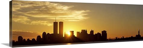 Sunrise Skyline New York City Ny Usa Wall Art Canvas Prints Framed