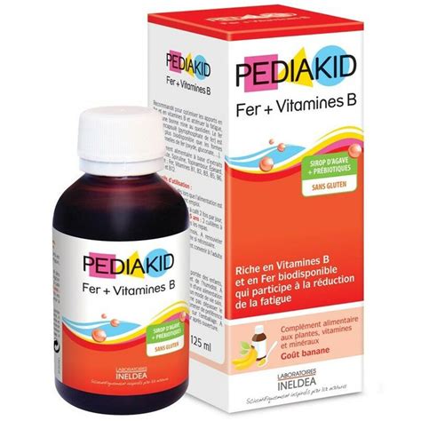 Pediakid Fer Vitamines B điều Trị Thiếu Máu Do Thiếu Sắt 125ml