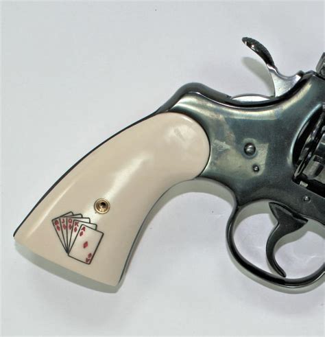 Colt Python Ivory Like Grips Small Panel With Snake Eyes