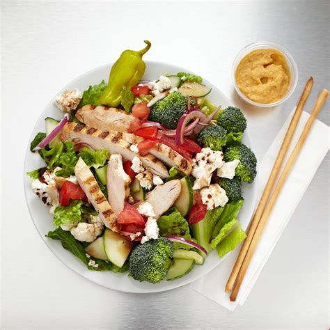 A great recipe for any left over chicken you might have laying in the fridge. Grilled Chicken & Feta Greek Salad Recipe - EatingWell