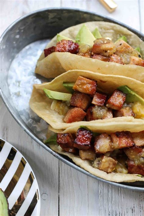 How to cook the best, juiciest pork tenderloin in under 30 minutes. Crispy Pork Tacos with Salsa Verde (With images) | Leftover pork loin recipes, Pork tacos ...