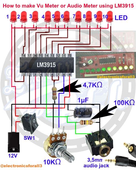 The simplified lm3916 block diagram is included to give the general idea of the circuit's operation. Lm3915 Vu Meter - PCB Circuits