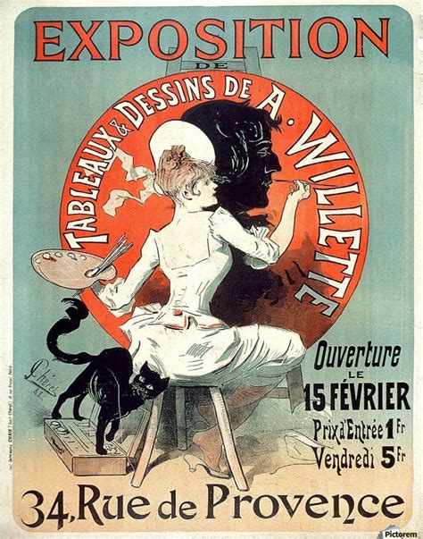 French Vintage Poster For Paintings Exposition Vintage