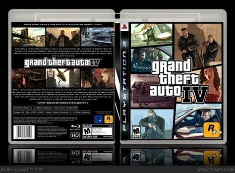 Grand Theft Auto Iv Playstation 3 Box Art Cover By Blairyboy