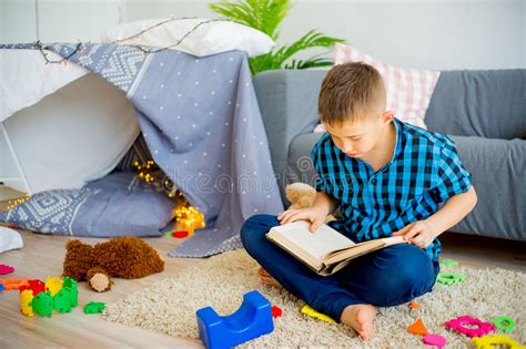 Boy Reading A Book Stock Photo Image Of Book Concept 97172288