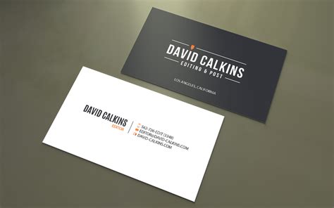 Standard, signature, ultra thick, foil accent, folded, rounded Business Card for Los Angeles based Video Editor | Business card contest