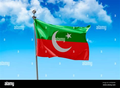 Imran Khan Political Party Pakistan Tehreek Insaf Waving Flag In Sky