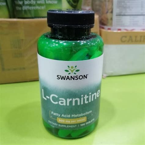 Swanson L Carnitine 500mg Fatty Acid Metabolism X100 Tablets Shopee Philippines