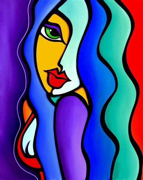 Abstract Art Original Print Modern Woman Pop Decor Huge Canvas By