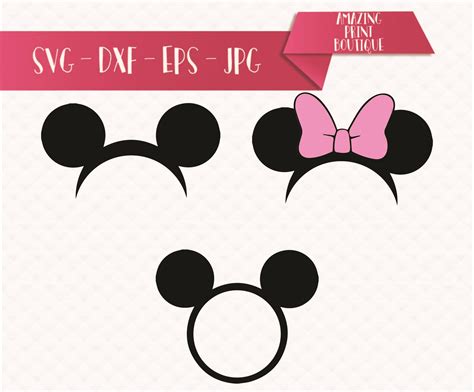 Free Minnie Mouse Monogram Bow Svg