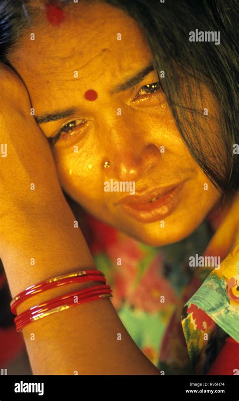 Indian Woman Crying Sad Upset Stock Photo Alamy