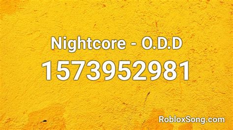 Nightcore Odd Roblox Id Roblox Music Codes